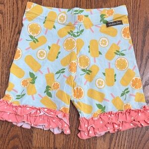 Matilda Jane Lemon Popsicle Shorts with Pink Ruffle